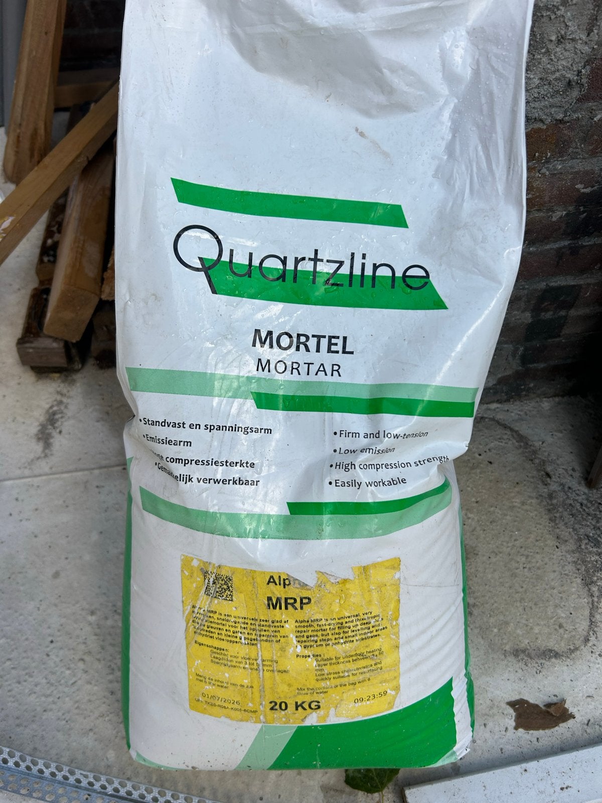 Quartzline Mortel - 20 KG, Ophalen, Nieuw