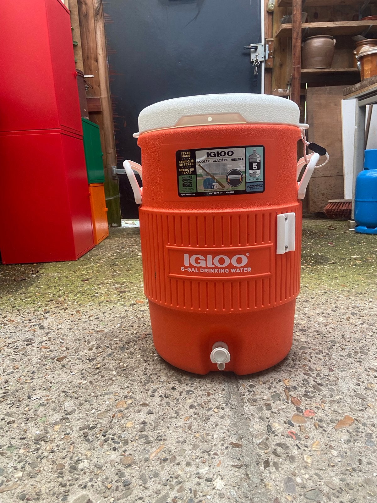 Igloo dubbel geïsoleerd watervat met aftappunt, Ophalen of Verzenden, Zo goed als nieuw, Koelbox, Koelelement