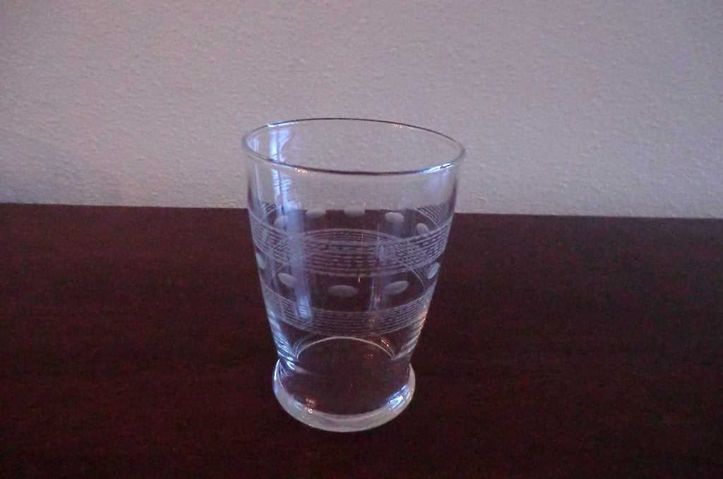 waterglas, theeglas, drinkglas - ingegraveerd, Antiek en Kunst, Ophalen of Verzenden