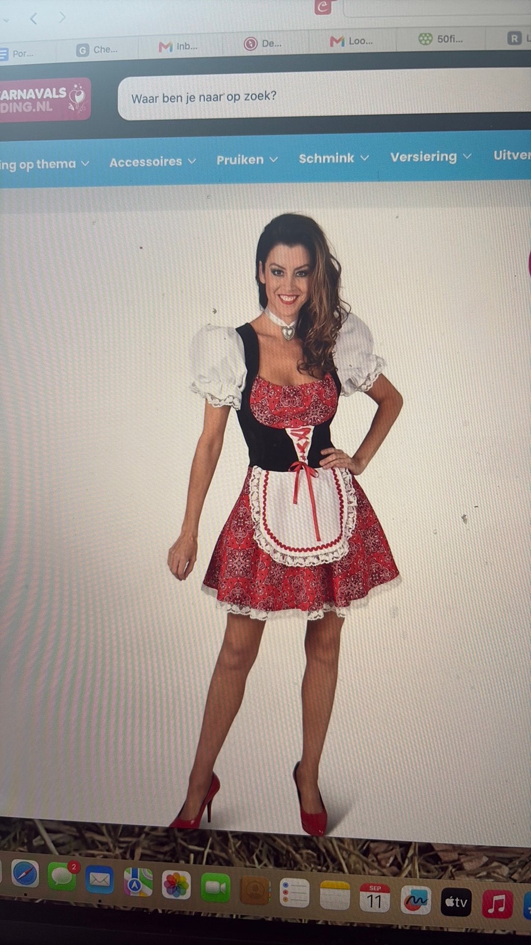 Dirndl jurkje mt xl oktoberfest, Ophalen of Verzenden, Nieuw, Maat 46/48 (XL) of groter, Overige thema's