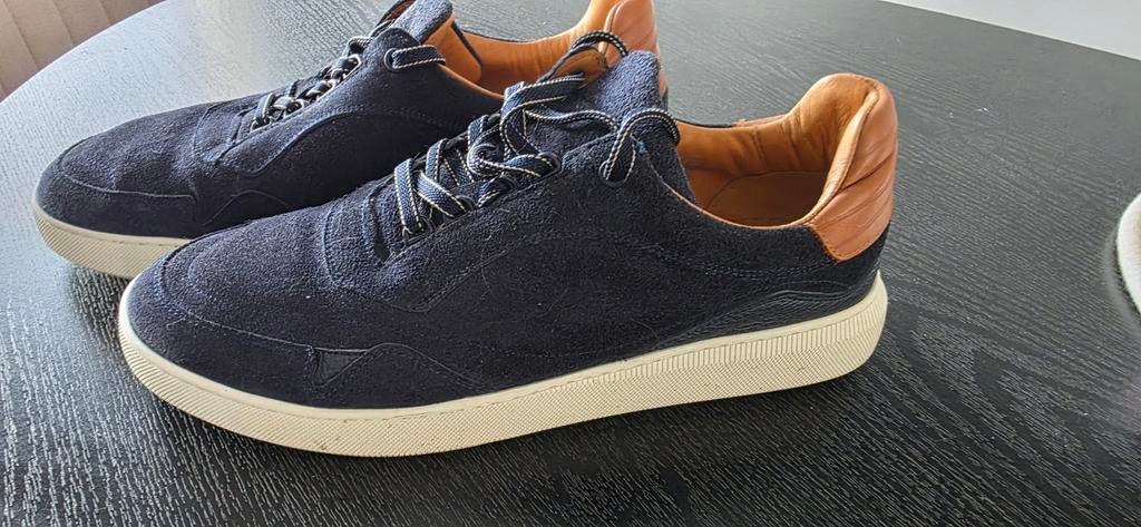 Manfield Donkerblauwe Suède Sneakers maat 45, Kleding | Heren, Schoenen, Gedragen, Sneakers of Gympen, Blauw, Ophalen of Verzenden