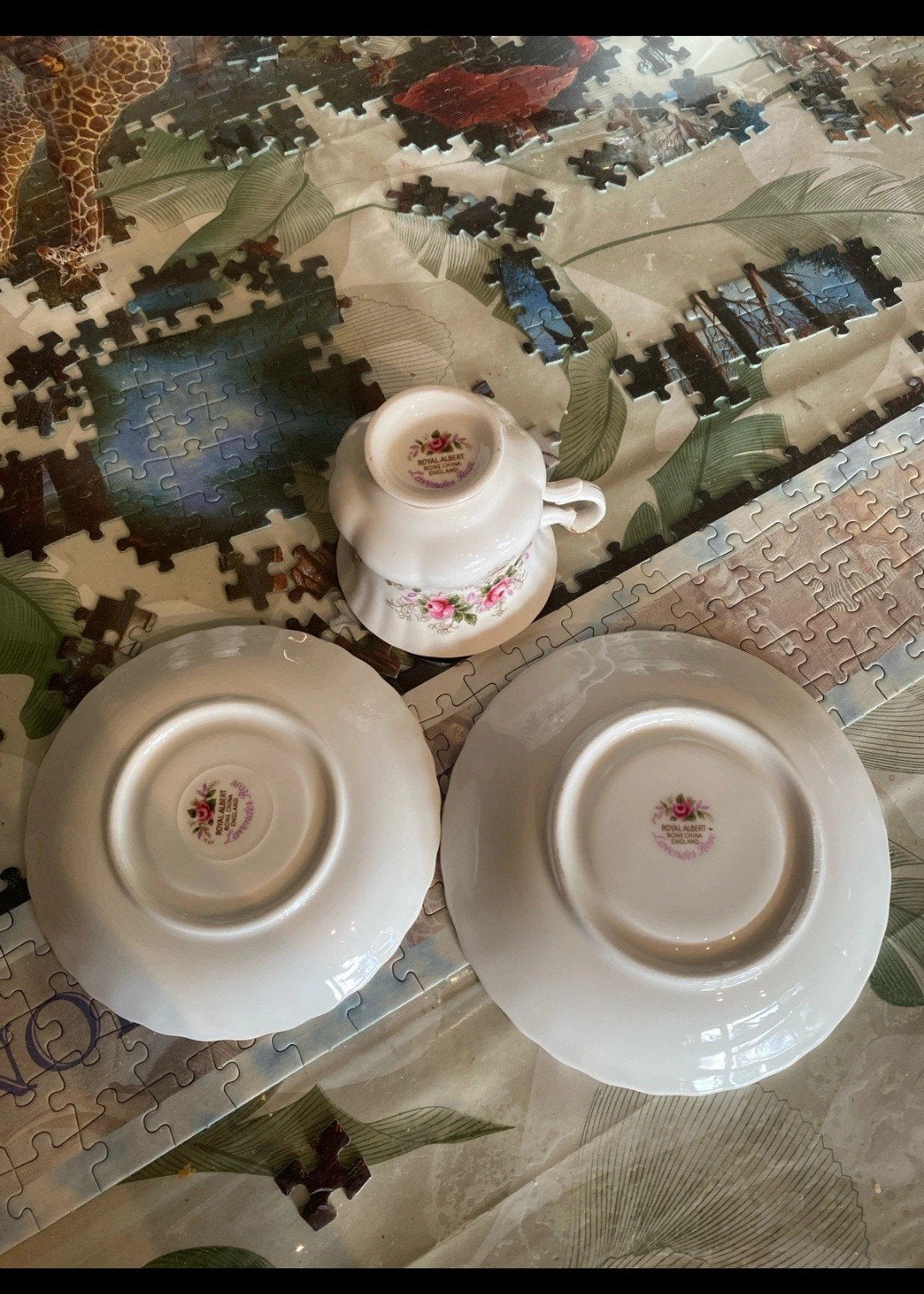 Royal Albert Lavender Rose theekopje en schotels, Ophalen of Verzenden