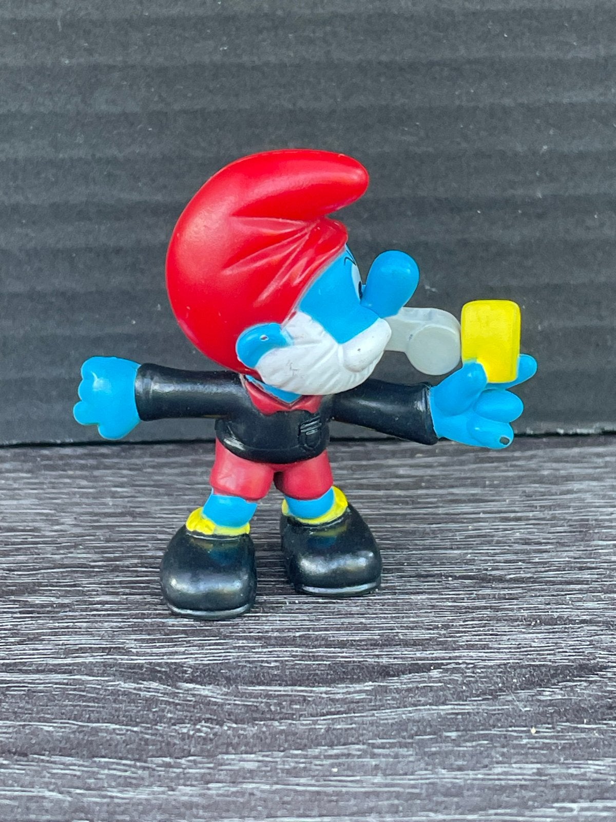 Smurf Scheidsrechter Figuurtje - Vintage Smurfen Collectible, Ophalen of Verzenden, Gebruikt, Overige Smurfen, Poppetje, Figuurtje of Knuffel