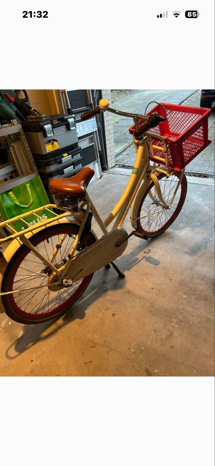 Lief! Lifestyle Meisjesfiets met mand en versnellingen, Terugtraprem, Gebruikt, Versnellingen, 50 tot 53 cm