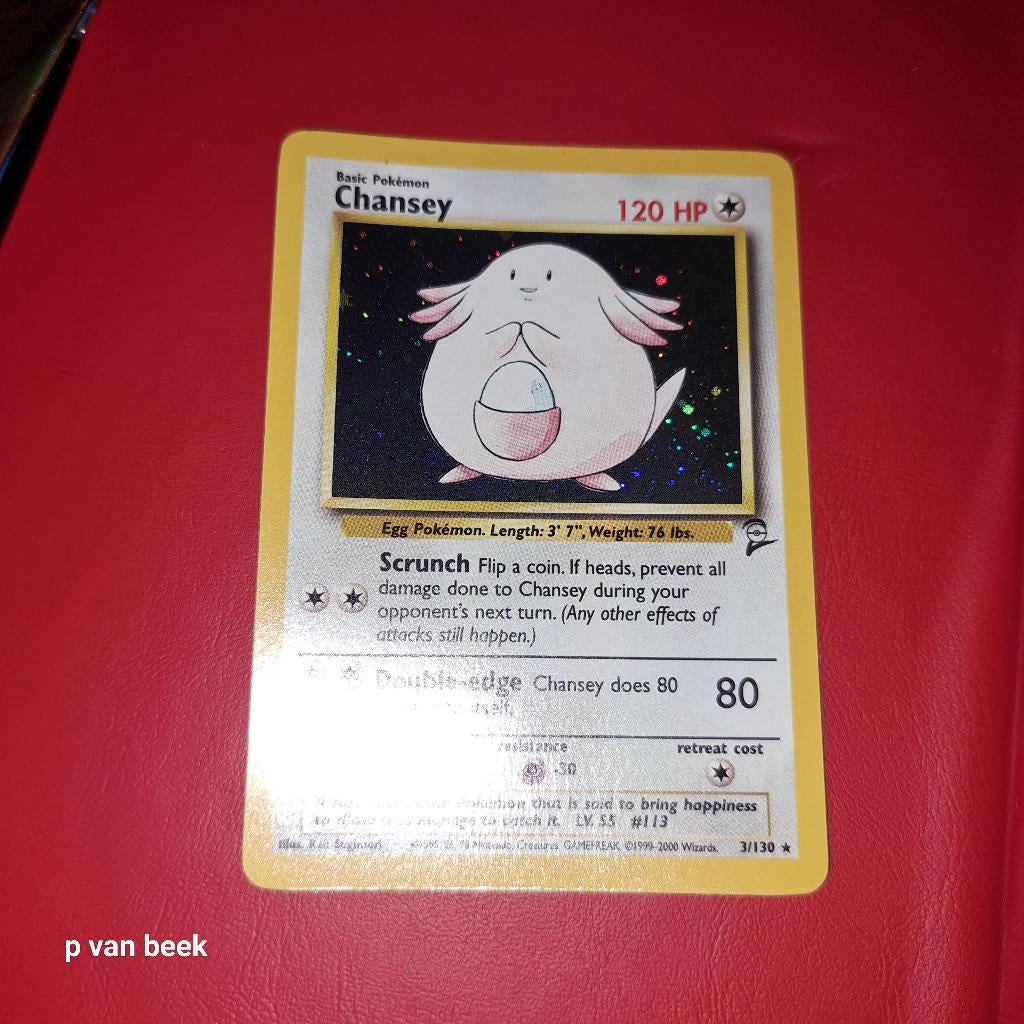 pokemon chansey 3/130 hologram, Verzenden, Nieuw, Losse kaart, Foil