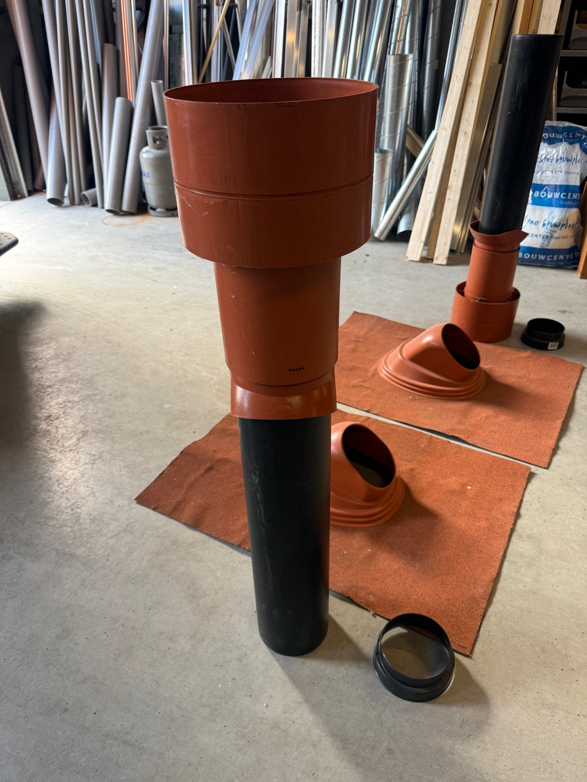 Dakdoorvoer en afvoerbuizen PVC, Ophalen, Afvoer, Gebruikt, Pvc