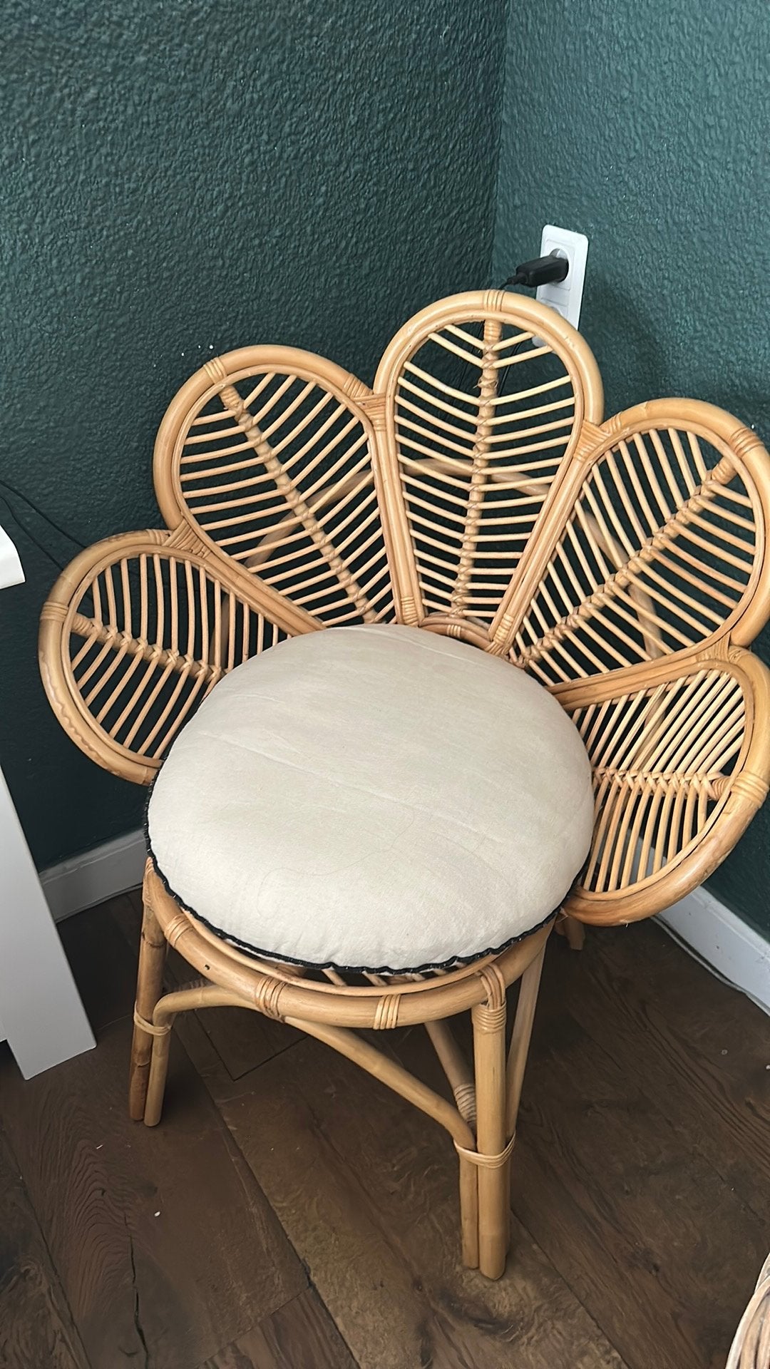 Rieten rotan stoel, Ophalen, Zo goed als nieuw, Bruin, Eén