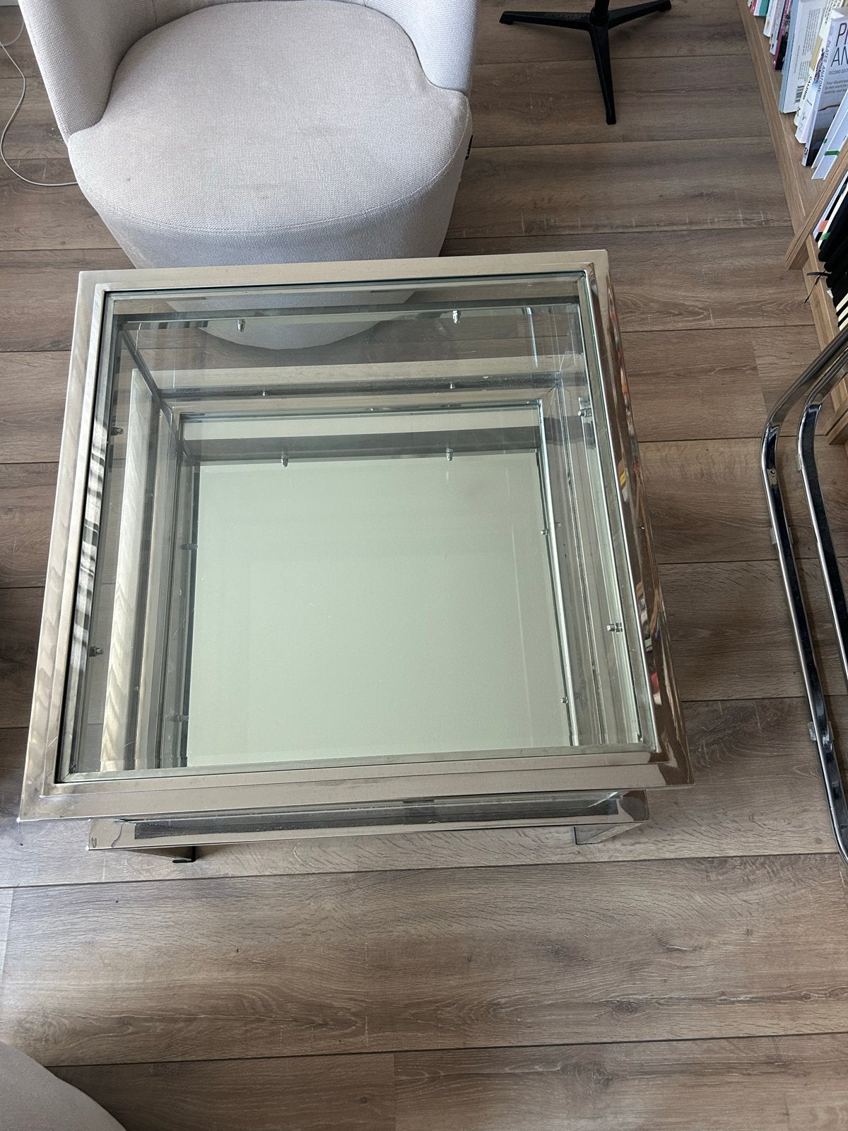 Eichholtz salon tafel, Huis en Inrichting, Ophalen of Verzenden, Gebruikt, Vierkant, Glas