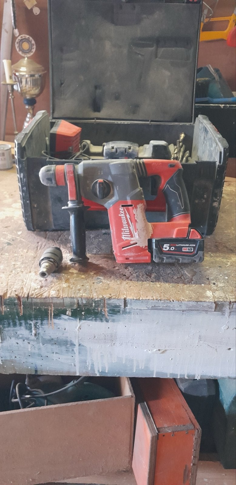 Milwaukee M18 Boorhamer met accu, Ophalen, Boor- en/of Breekhamer, Klopboormechanisme, Gebruikt