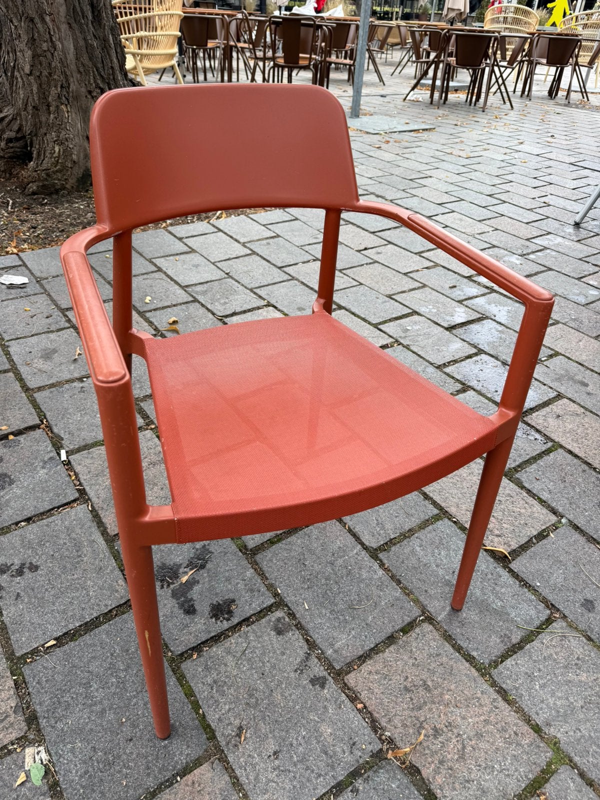 Terras meubilair Horeca stoelen  vintage barkrukken tafels, Ophalen, Zo goed als nieuw, Aluminium