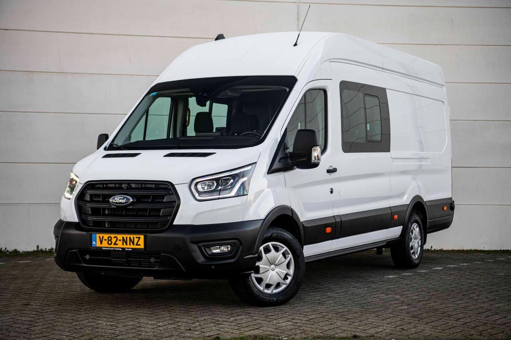 Ford Transit 2.0 TDCI 130pk L4H3 Dubbele Cabine |ACC|Navi|Ca, 4 cilinders, Wit, Bedrijf, 130 pk