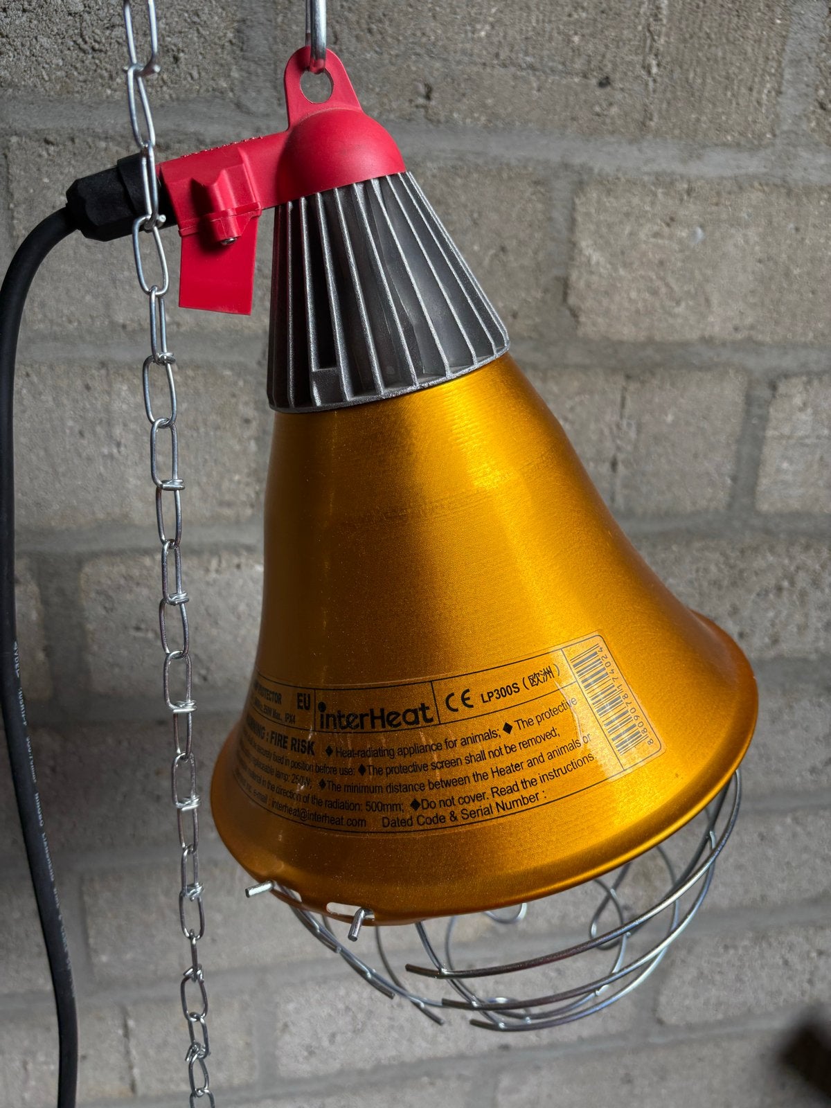 Interheat warmtelamp incl keramische lamp plus reserve lamp, Dieren en Toebehoren, Ophalen of Verzenden, Zo goed als nieuw