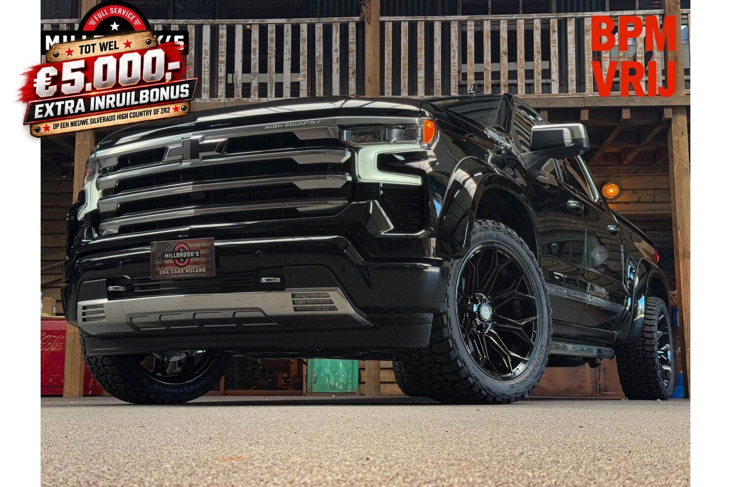 Chevrolet Silverado USA High Country 6.2 V8 420 PK uit voorr, Automaat, 8 cilinders, 4 stoelen, Leder