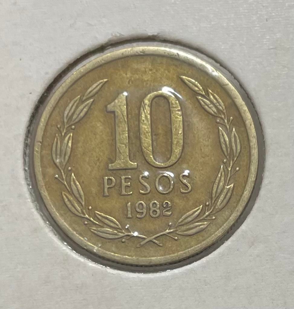 10 pesos Chili 1982, Ophalen of Verzenden, Zuid-Amerika