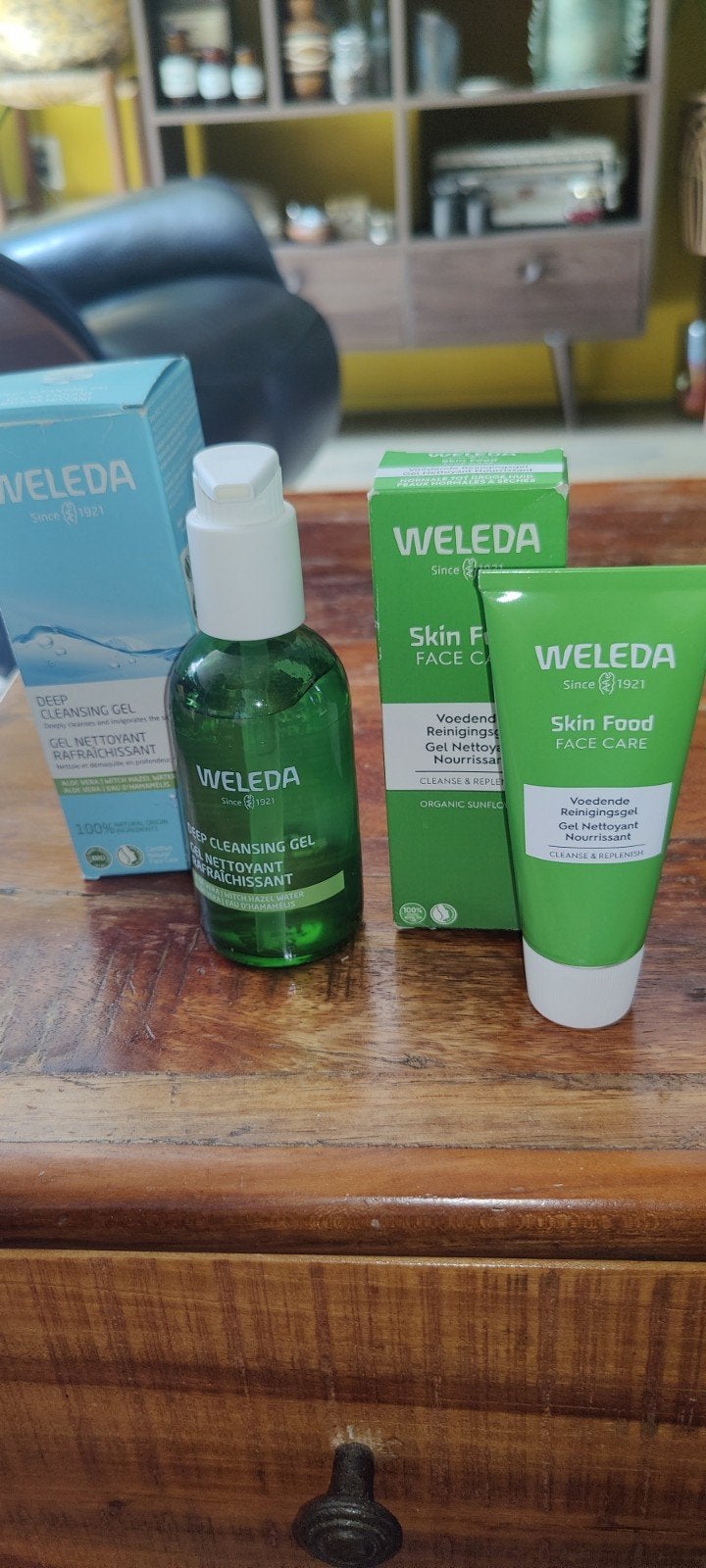 Weleda Deep Cleansing Gel & Skin Food Reinigingsgel Set, Ophalen of Verzenden, Nieuw, Gehele gezicht, Reiniging