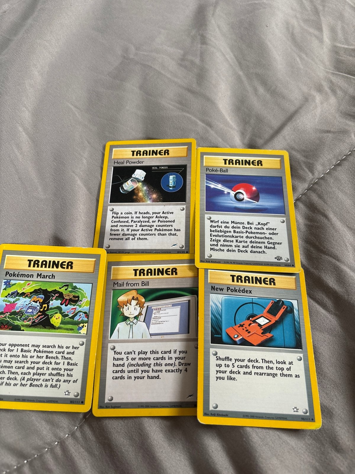 Pokémon Trainer Kaarten Set - Heal Powder, Poké-Ball, etc., Hobby en Vrije tijd, Ophalen of Verzenden, Gebruikt, Meerdere kaarten