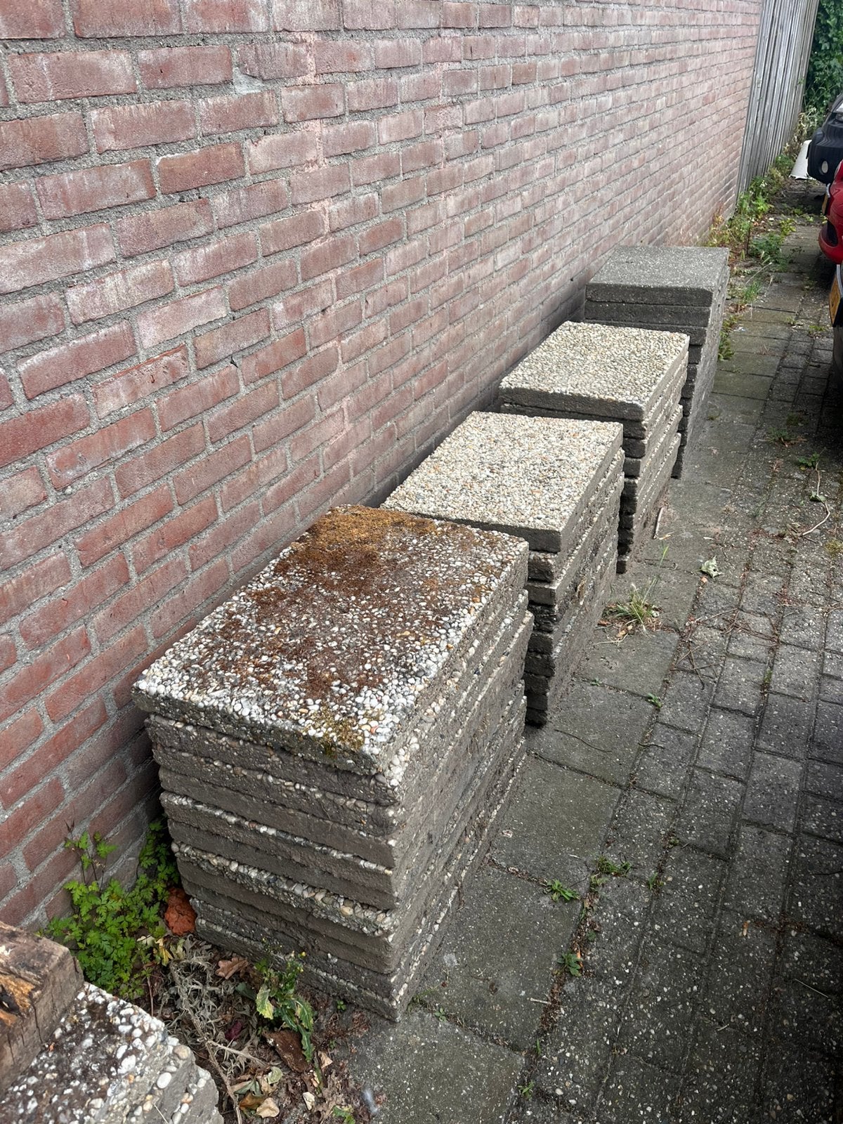 Grindtegels, Ophalen, Gebruikt
