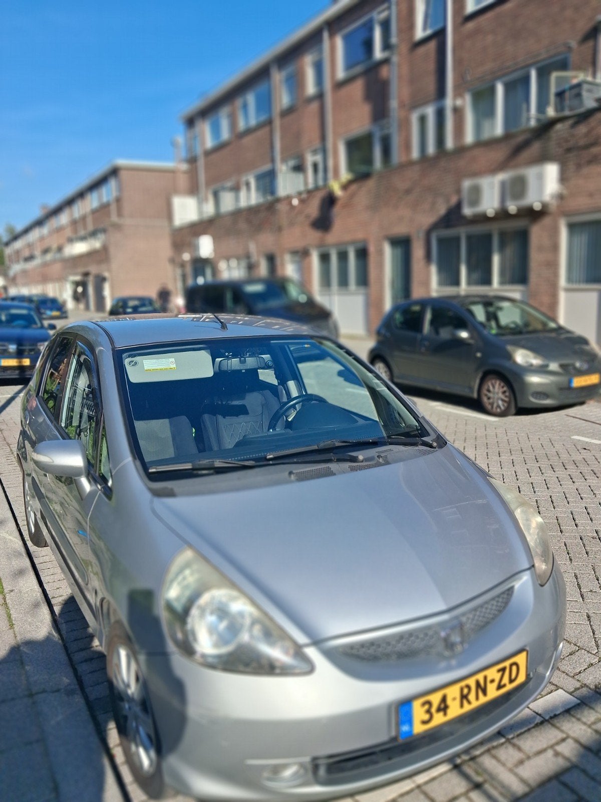 Honda Jazz 1.4 I ES CVT 2005 Grijs, Auto's, 83 pk, 450 kg, 40 €/maand, 4 cilinders