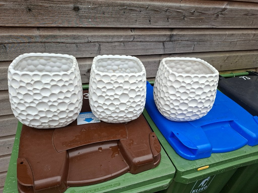 bloempotten, Ophalen, Gebruikt, Rond, Binnen