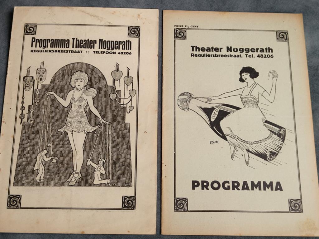 1929, 2 X PROGRAMMABOEKJE THEATER NOGGERATH, Ophalen of Verzenden, Gelezen, Toneel