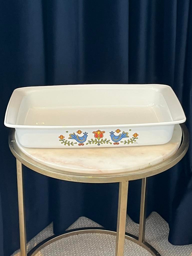 Vintage Pyroflam/ corning ware “Dutch Blue” ovenschaal, Huis en Inrichting, Keuken | Servies, Gebruikt, Ophalen of Verzenden, Overige stijlen