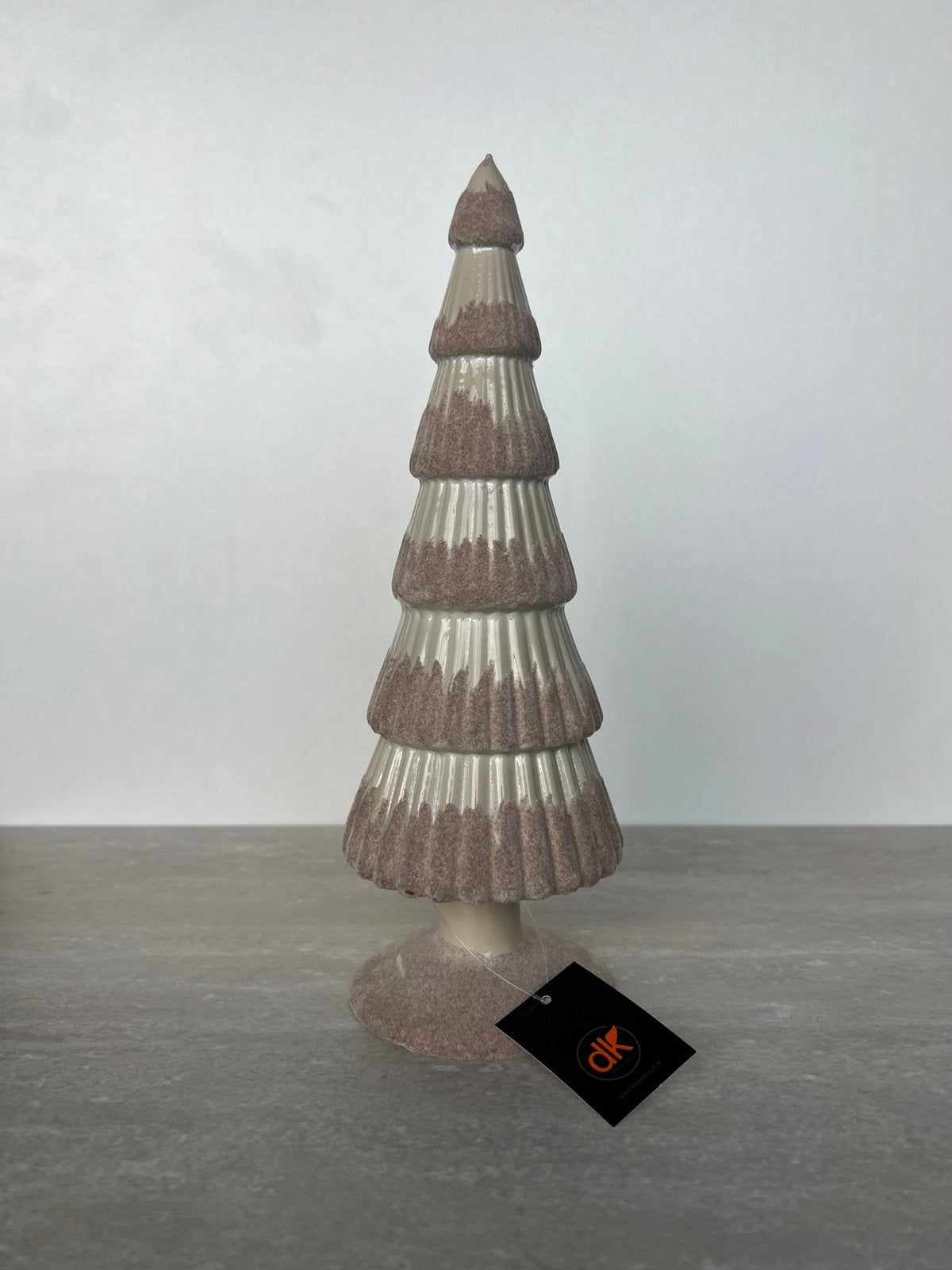 Daan Kromhout glazen kerstboom velvet taupe zand (25 cm), Diversen, Ophalen of Verzenden, Nieuw