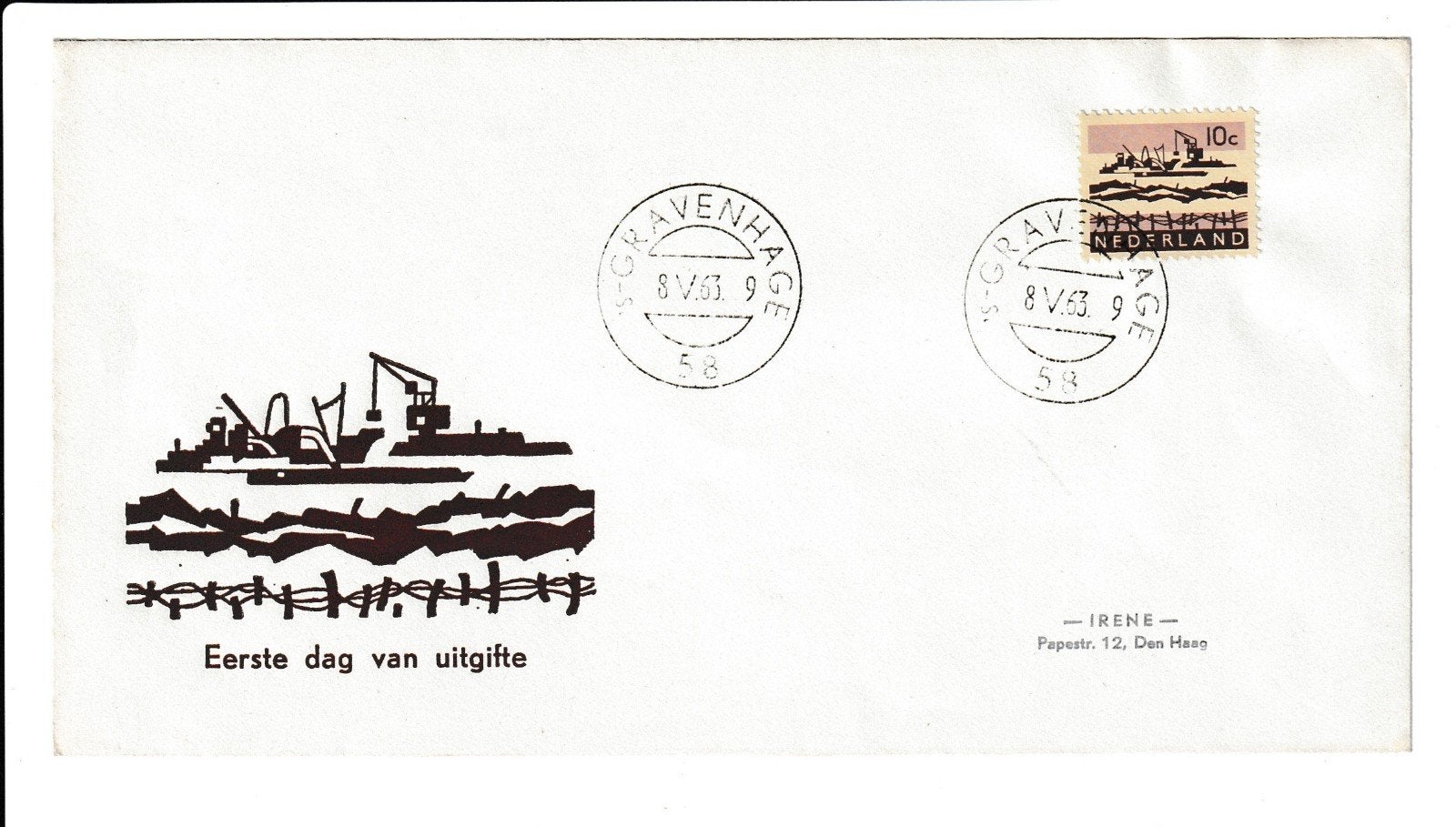 FDC 1963 Deltawerken onbeschreven, Ophalen of Verzenden, Onbeschreven, Nederland