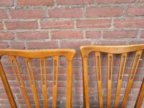 stoelen vintage met vloerse stof bekleed, Ophalen of Verzenden