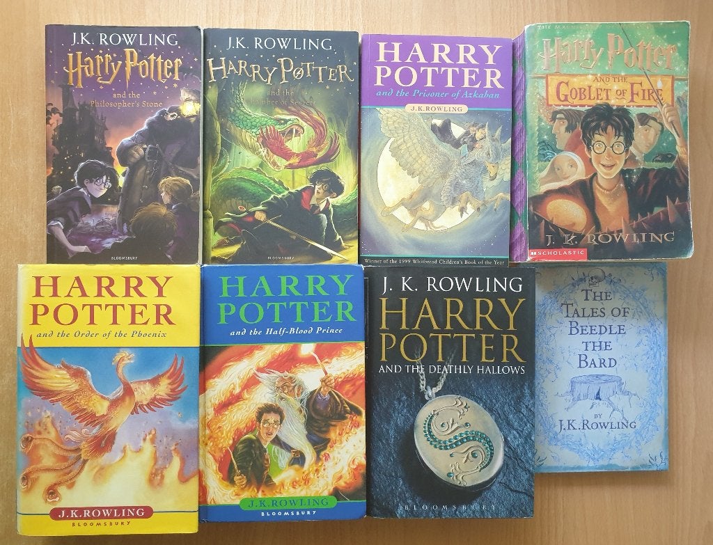 J. K Rowling - 7x Harry Potter & Tales of Beedle the Bard, Verzenden, Gelezen, J. K Rowling