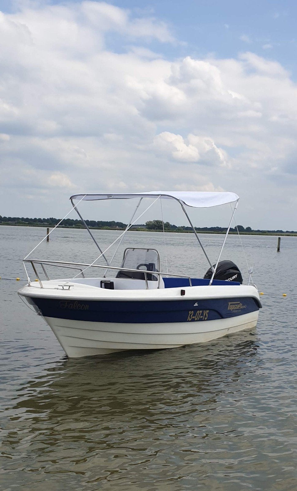 Topcraft sloep met 30pk Mercury buitenboordmotor, Tot 1.00 meter, Ophalen of Verzenden, Zo goed als nieuw, Viertaktmotor