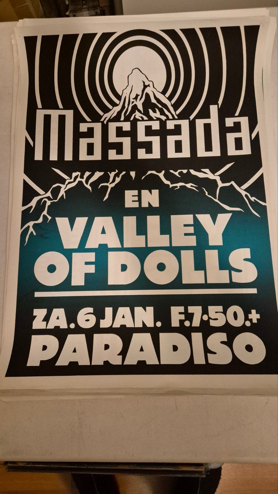 Massada en Valley of Dolls Paradiso Originele concert poster, Verzamelen, Posters, Verzenden, A1 t/m A3, Muziek, Rechthoekig Staand