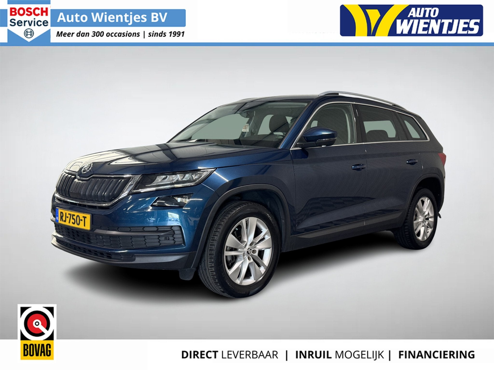 Skoda Kodiaq 1.4 TSI DSG ACT | Ambition Business | Navi | Ca, Auto's, Gebruikt, Euro 6, 4 cilinders, Blauw