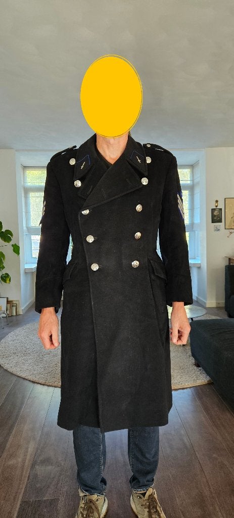 Vintage politiejas - lang model - compleet met insignes, Kleding | Heren, Maat 52/54 (L), Ophalen of Verzenden, Overige thema's