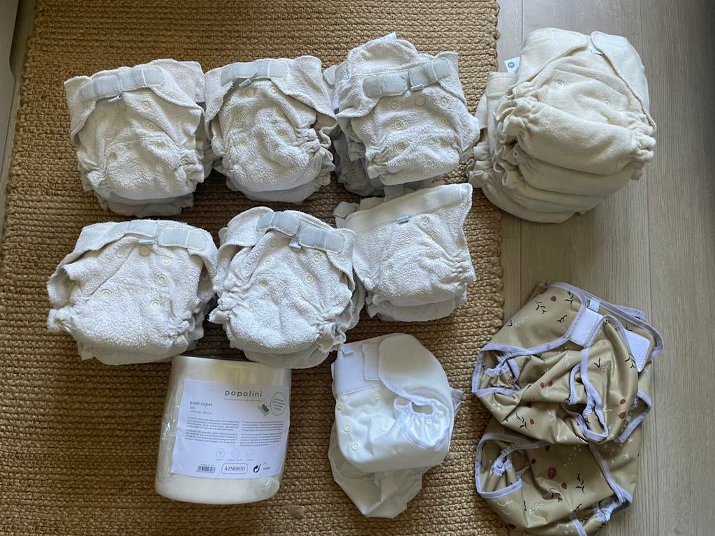 Wasbare luiers popolini newborn + doorgroei pakket, Ophalen, Nieuw, Jongetje of Meisje