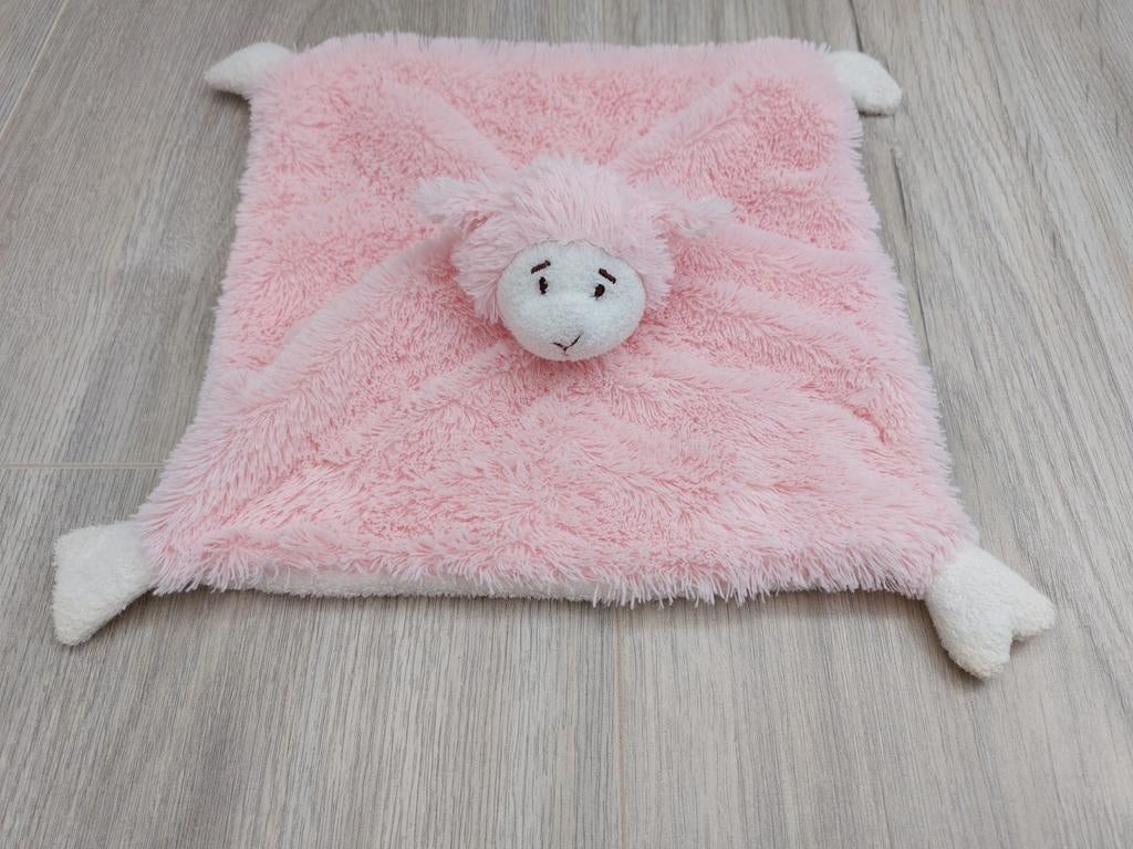 Knuffel knuffeldoekje happy horse schaap lammy roze L428, Ophalen of Verzenden, Zo goed als nieuw