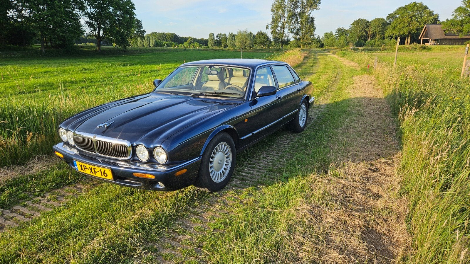Jaguar XJ 3.2 Executive V8 1999 Blauw, Auto's, Jaguar, Automaat, Achterwielaandrijving, 8 cilinders, Bruin