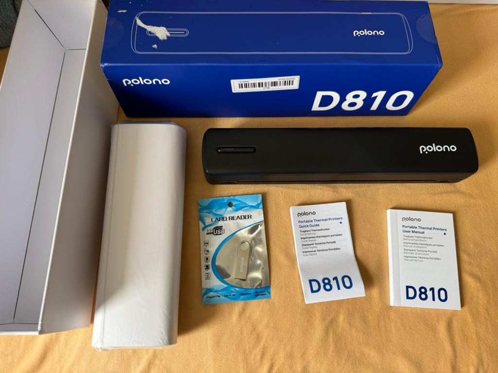 Polono D810 Draagbare Thermische Printer, Computers en Software, Printers, Zwart-en-wit printen, Printer, Ophalen of Verzenden