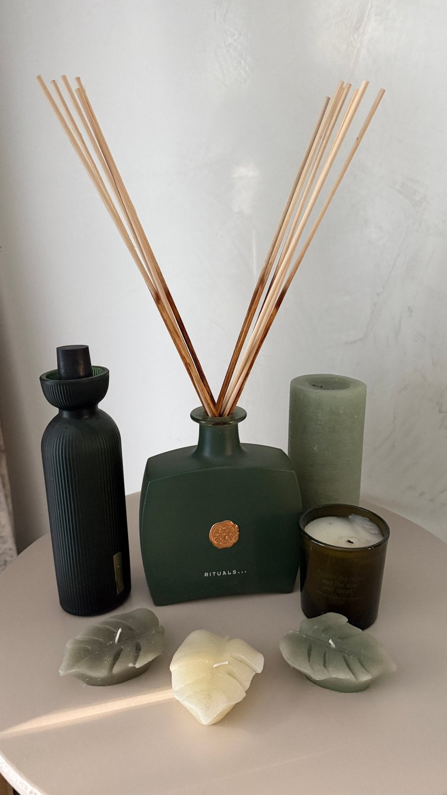 Lege flessen en kaarsen, Ophalen of Verzenden, Gebruikt, Groen, Glas