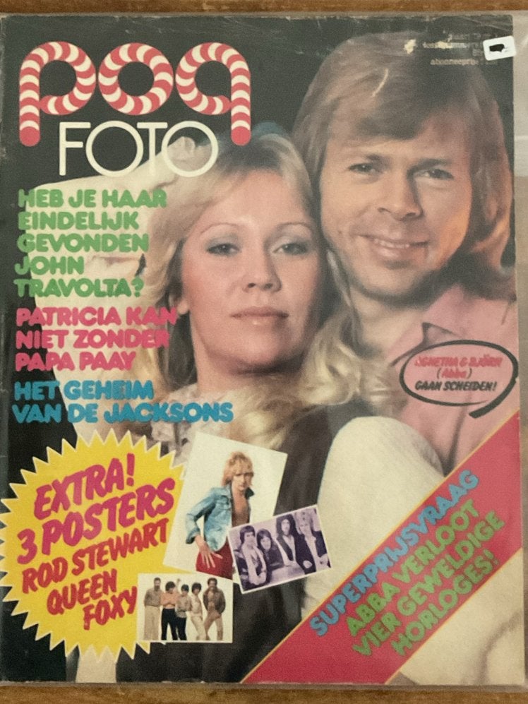 Foto Pop Magazine met ABBA, Queen, Rod Stewart posters, Verzenden, Zo goed als nieuw, Muziek, Film of Tv