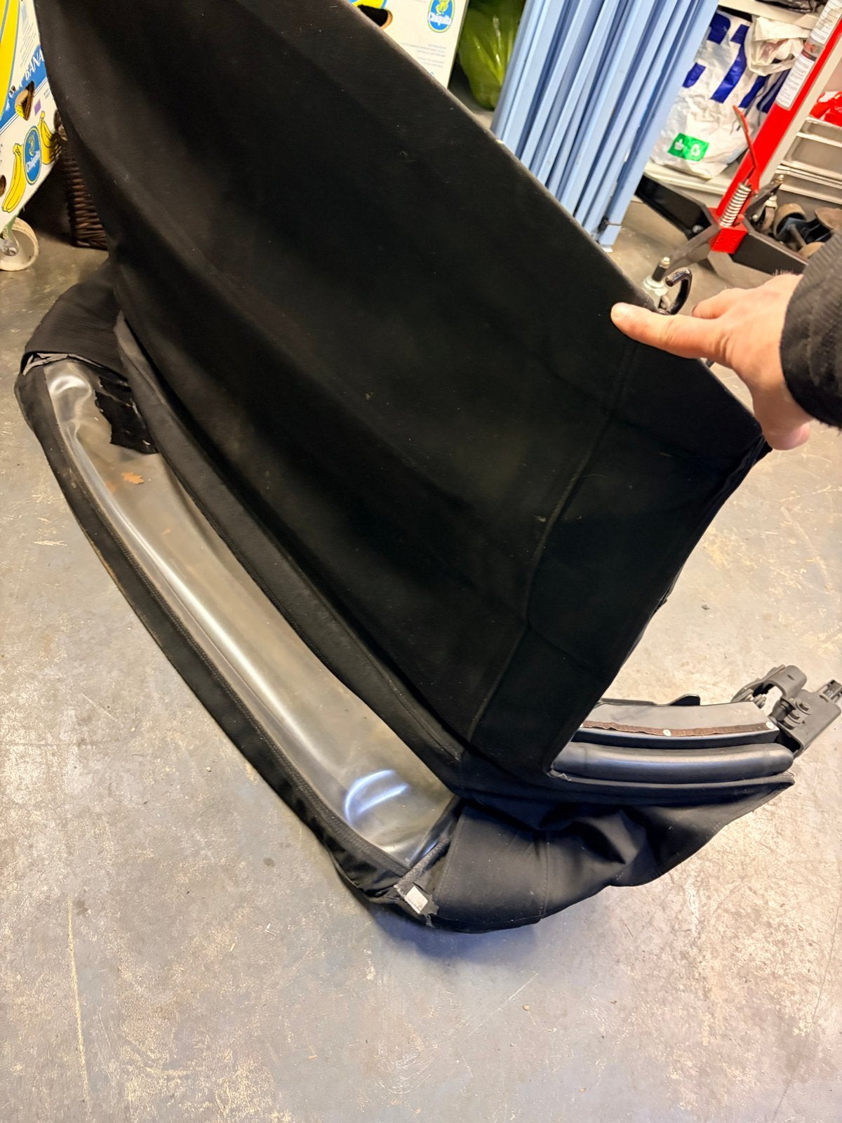 Zwarte stoffen cabriokap met frame Alfa Spider 916 1996., Ophalen, Gebruikt, Alfa Romeo