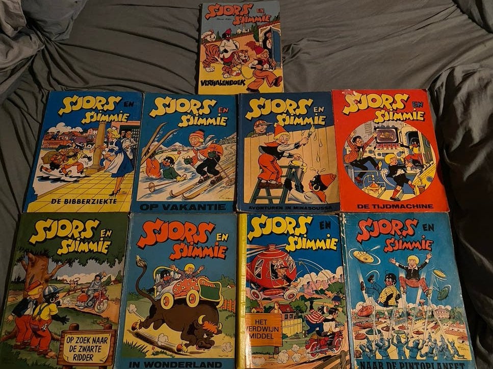 Sjors en Sjimmie stripboeken, Complete serie of reeks, Ophalen of Verzenden, Gelezen