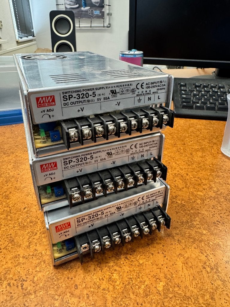 3x Meanwell SP-320-5 (5v), Hobby en Vrije tijd, Elektronica-componenten, Ophalen of Verzenden, Gebruikt