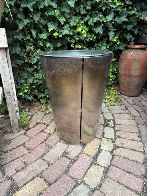 Te koop houtskool bbq rvs tevens vuurkorf, Ophalen of Verzenden, Gebruikt