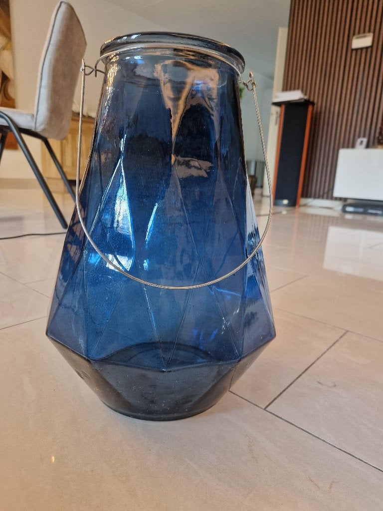Vaas 38cm donker blauw, Ophalen of Verzenden