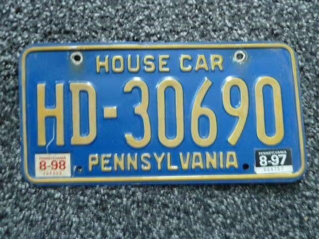 Kentekenplaat licenseplate Pennsylvania House Car USA, Verzenden, Gebruikt, Auto's