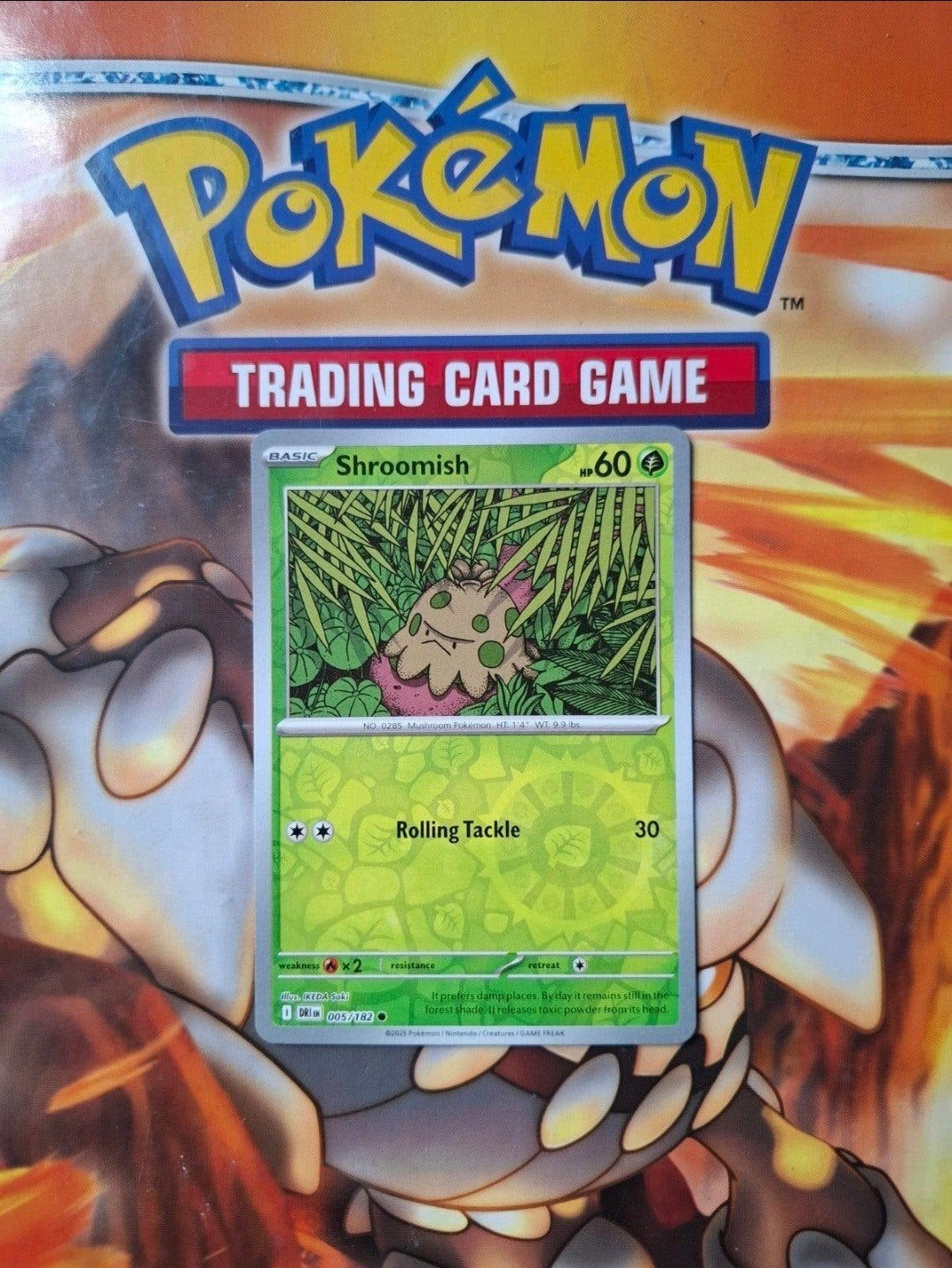 Shroomish 005/182 Destined rivals pokemon kaart reverse holo, Ophalen of Verzenden, Zo goed als nieuw, Losse kaart, Foil