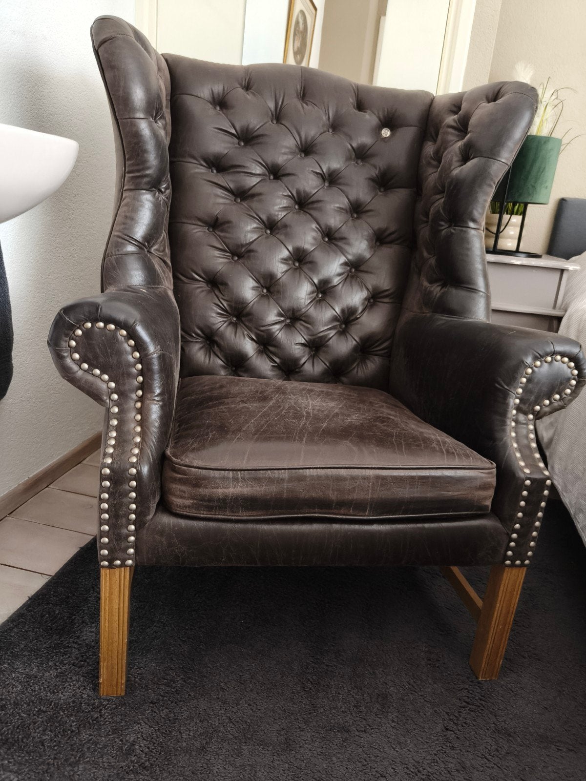 Rivièra Maison fauteuil - uit een rookvrij huis, Huis en Inrichting, Stoelen, Gebruikt, Bruin, Ophalen of Verzenden, Eén