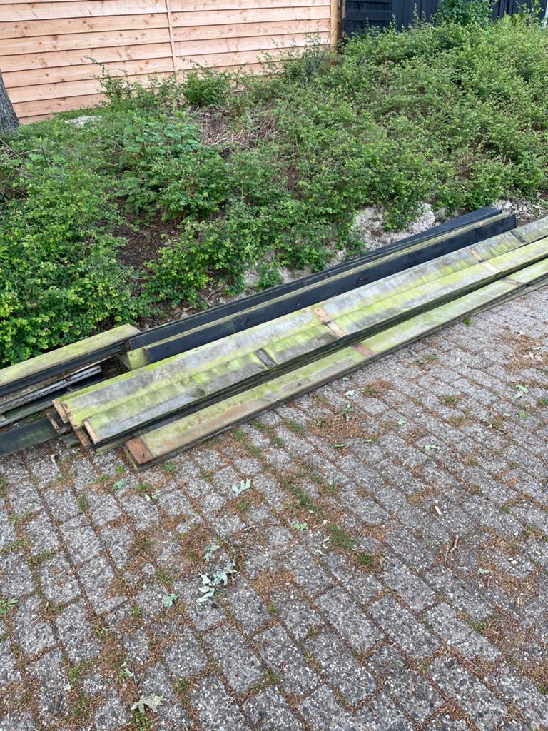 Schuttingplanken - Twee afmetingen, hele partij, Ophalen, 3 tot 6 meter, Hout, 1 tot 2 meter
