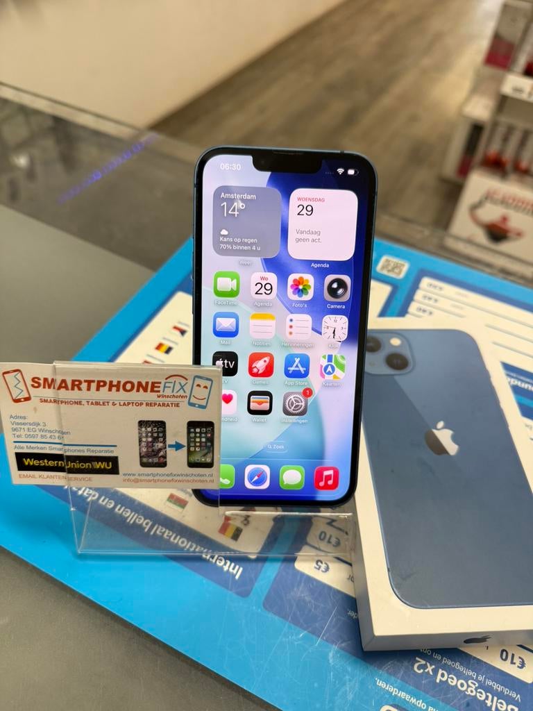 iphone 13 mini 5g 128gb blauw batt 86% +garantie, Apple, Overige typen, Ophalen of Verzenden, Apple