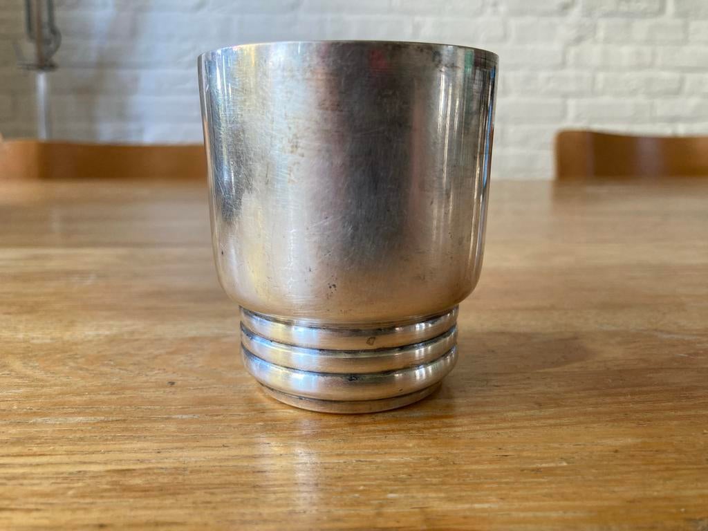 Antieke Verzilverde Doopbeker (Timbale de Baptême), Ophalen of Verzenden